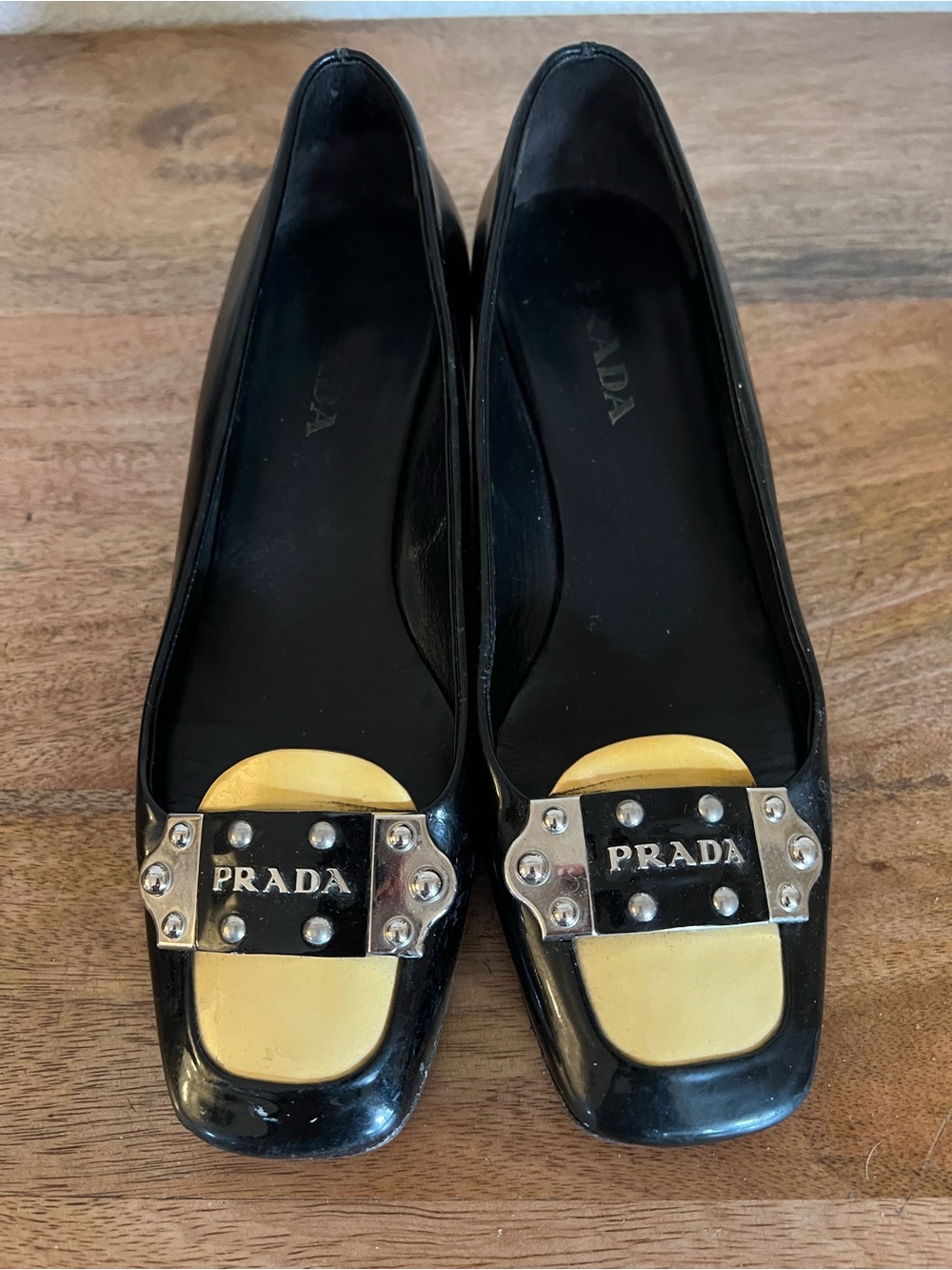Prada Patent Leather Slip On Helelef Loafer Size EUR 36